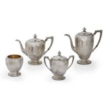 Four-piece Dominick & Haff Sterling Silver Coffee and Tea Set,