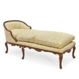 Louis XV-style Walnut Chaise, France, 19th century,