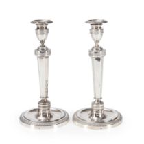 Pair of French .950 Silver Candlesticks,