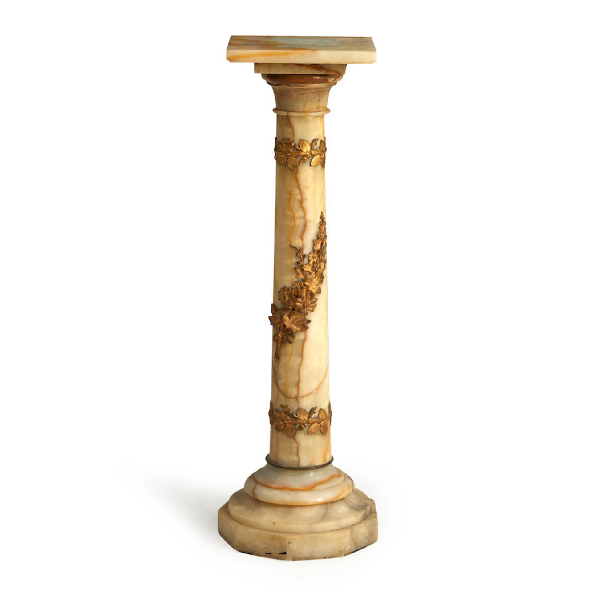 Bronze Mounted Marble Pedestal, 19th century,