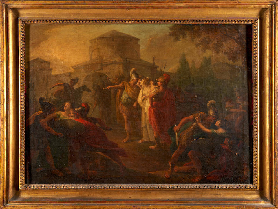 Continental school, 18th/19th Century Rape of the Sabine Women framed 64.0 x 84.5 x 6.0 cm (25 3...