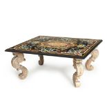 Pietra Dura Coffee Table, Italy,