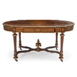 Louis XVI-style Ormolu Mounted and Inlaid Center Table,