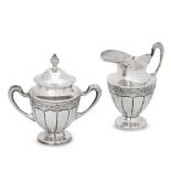 Mexican Sterling Silver Urn and Creamer,