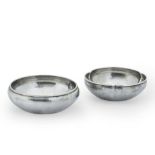 Two Kalo Shops Hand Wrought Sterling Silver Bowls,