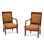 Pair of Directoire-style Armchairs, France, 19th century,