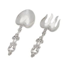 Pair of Silvercraft Sterling Silver Salad Servers,