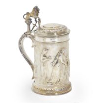Monumental Early Victorian Sterling Silver Tankard,