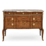 Transitional-style Marble Top Commode, France, 19th century,