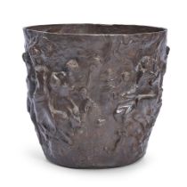 Bronze Figural Bowl, Continental,