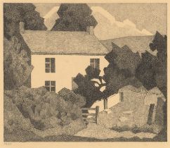 Robert Bevan (British, 1865-1925) The White House, 1921 Image 19.5 x 22.8cm (7 11/16 x 9in).