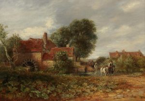 David Cox Snr. O.W.S. (British, 1783-1859) A Watermill on the Trent, Staffordshire