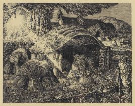 Robin Tanner (British, 1904-1988) Christmas; Harvest Festival, from Twelve Etchings, 1974 33.8 x...