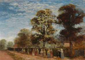 David Cox Snr. O.W.S. (British, 1783-1859) A walk in the Hagley Road, the Ladies' School