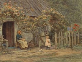 Edith Martineau (British, 1842-1909) 'Old Cottage near East Farleigh'