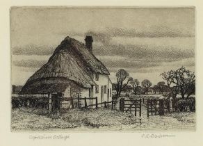 Stanley Roy Badmin R.W.S. (British, 1906-1989) Oxfordshire Cottage, 1936 10.5 x 15.5cm (4 1/8 x ...