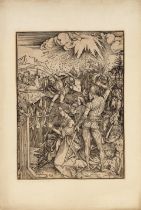 Albrecht Dürer (German, 1471-1528) The Martyrdom of Saint Catherine Woodcut, circa 1498, on...