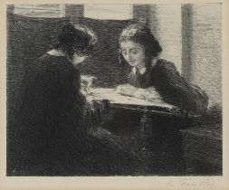 Henri Fantin-Latour (French, 1836-1904) Les Brodeuses (3eme planche), 1898 (Printed by Clot, pub...