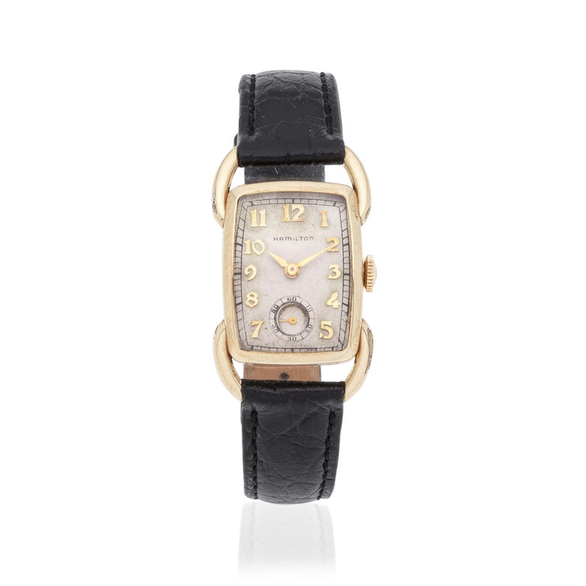 Hamilton. A gold filled manual wind wristwatch Hamilton. Montre bracelet en plaqué or mouve...