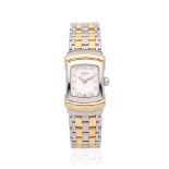 Damiani. A stainless steel and gilt metal quartz bracelet watch Damiani. Montre bracelet en acie...