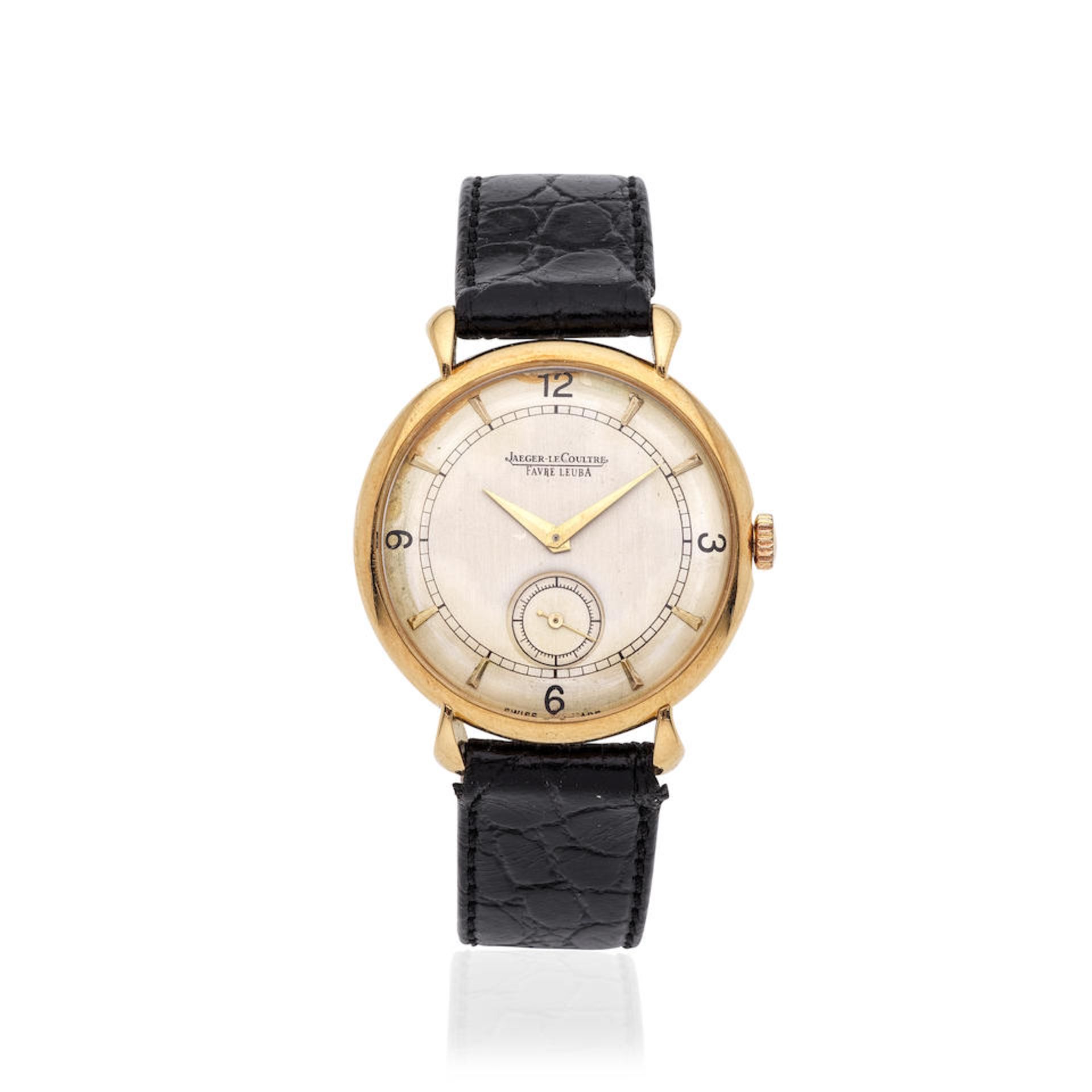 Jaeger-LeCoultre for Favre-Leuba. An 18K gold manual wind wristwatch Jaeger-LeCoultre pour Favre...