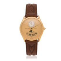 Baume & Mercier. An 18K gold quartz calendar wristwatch with moon phase Baume & Mercier. Montre ...
