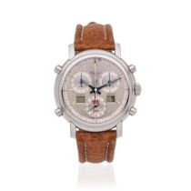 Chopard. A stainless steel quartz calendar chronograph wristwatch Chopard. Chronographe bracelet...