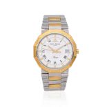 Baume & Mercier. A stainless steel and gilt metal quartz calendar bracelet watch Baume & Mercier...