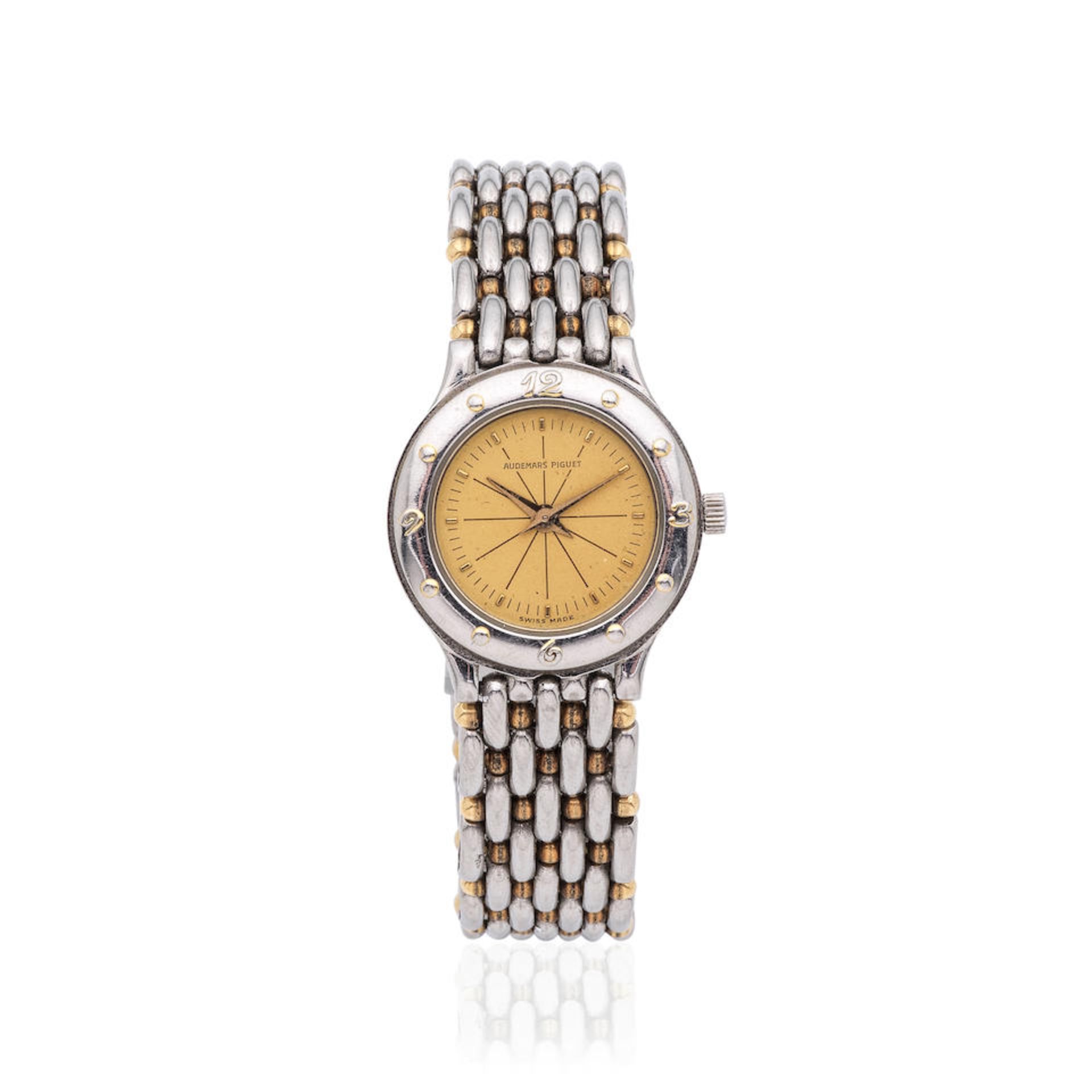 Audemars Piguet. A stainless steel and 18K gold quartz bracelet watch Audemars Piguet. Montre br...