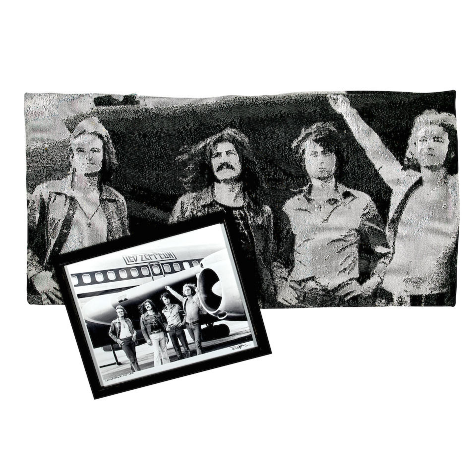 A BOB GRUEN SIGNED PHOTO OF LED ZEPPLIN, FROM THE ANNIE FLANDERS COLLECTION. GRUEN, BOB. B.1945....