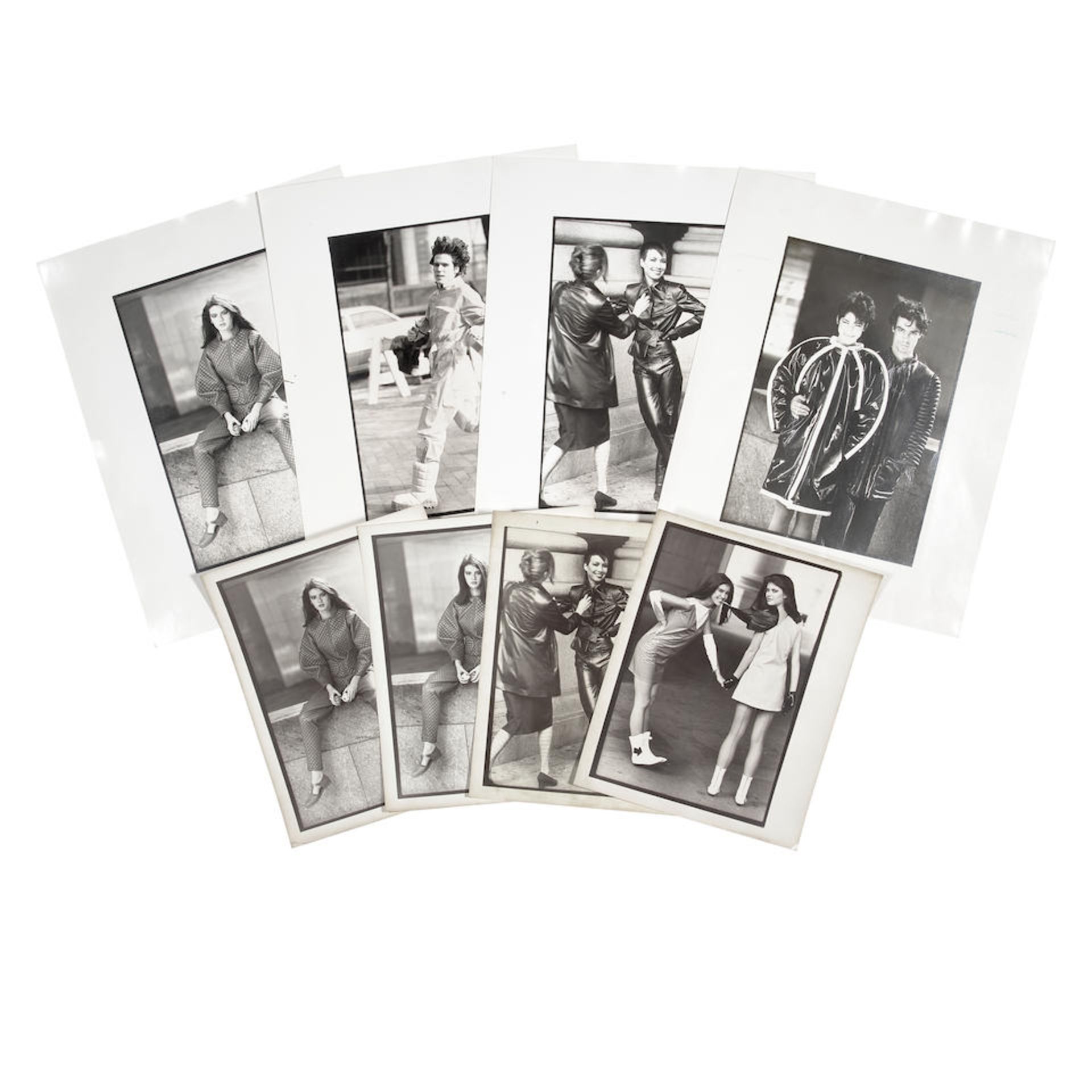 AN ARCHIVE OF STEPHEN MEISEL PRINTS OF THE 'PLASTIC' SHOOT FOR SOHO NEWS. A group of four 355 x ...
