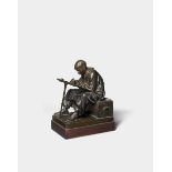 Anton van Wouw (South African, 1862-1945) The Art Student (Gordon Leith) 36 x 29 x 19cm (14 3/16...