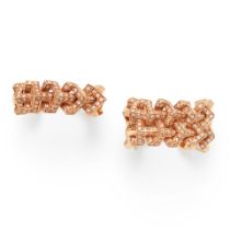 VERSACE: TWO 18K ROSE GOLD AND DIAMOND BANDS, ITALY