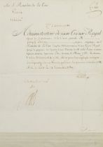 FRENCH REVOLUTION - LOUIS XVI Document signed and subscribed by the King ('Bon Louis'), Paris, 2...