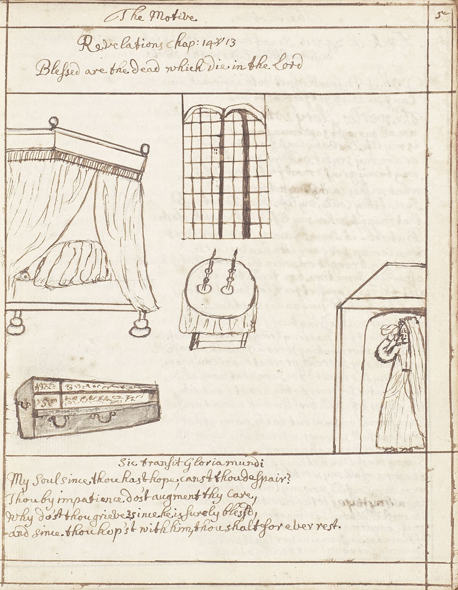 MANUSCRIPT &#8211; EMBLEM BOOK Illustrated manuscript notebook, 'Loves Emblems', [late seventeen...