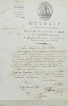 FRENCH REVOLUTION &#8211; MAXIMILIEN ROBESPIERRE Document signed ('Robespierre') with six other ...