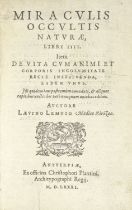 LEMNIUS (LEVINUS) De miraculis occultis naturae, libri IIII, Antwerp, ex officina Christophori P...