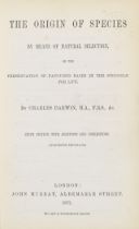 DARWIN (CHARLES) On the Origin of Species by Means of Natural Selection...Sixth Edition with Ad...