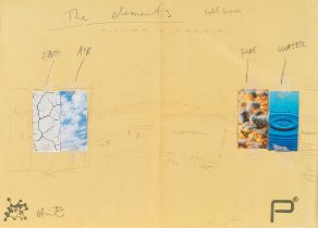 HIRST (DAMIEN) Thirteen architectural plans for the restaurant Pharmacy, SIGNED BY HIRST AND STA...