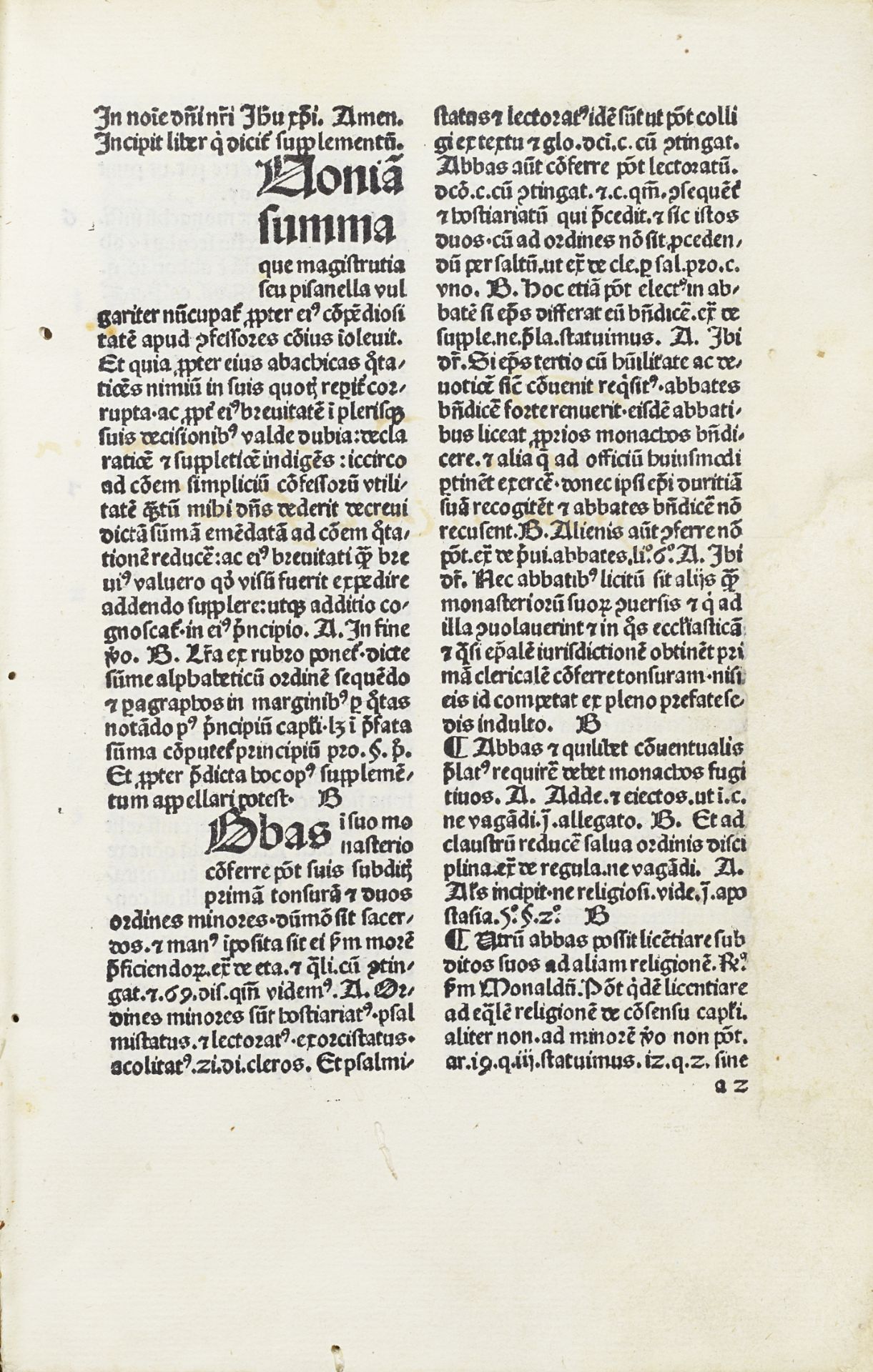 NICOLAUS DE AUSMO Supplementum summae Pisanellae; ASTESANUS. Canones poenitentiales; ALEXANDER D...