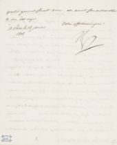 NAPOLEON BONAPARTE Letter signed ('Votre affectionn&#233; pere/ Np'), Paris, 13 January 1808