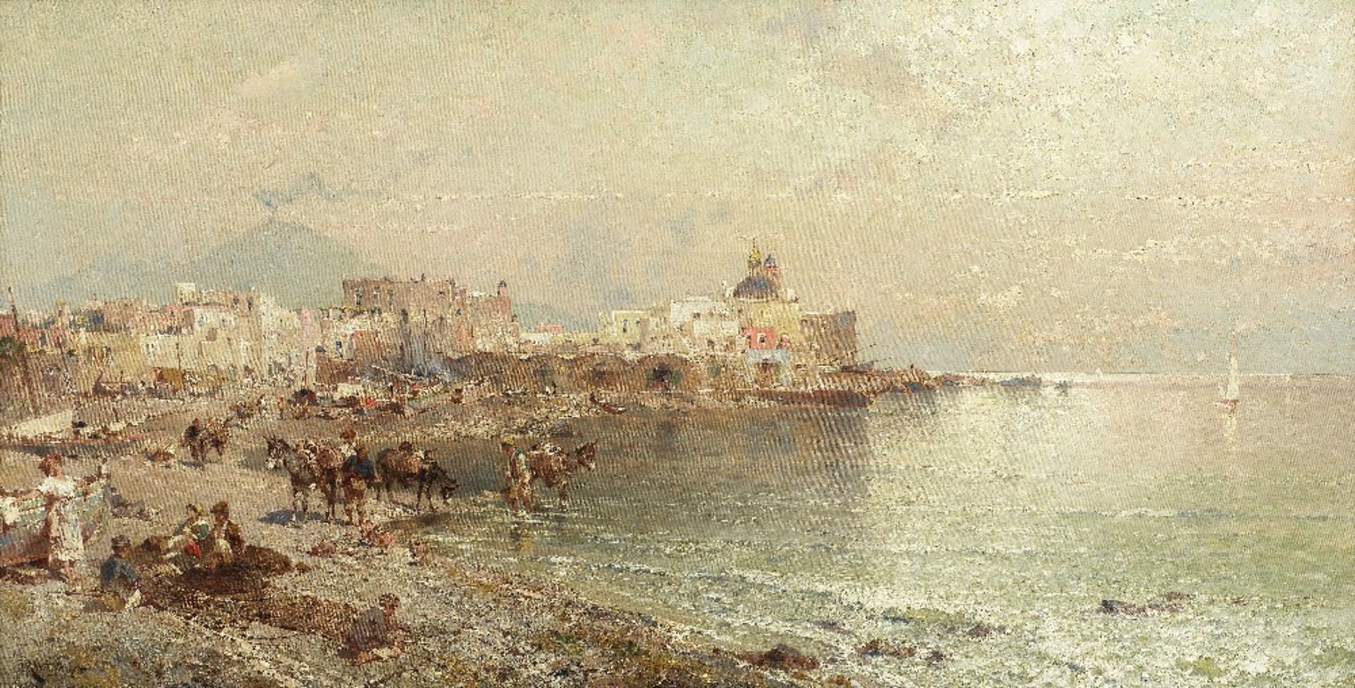 Franz Richard Unterberger (Austrian, 1838-1902) Torre del Greco, Bay of Naples