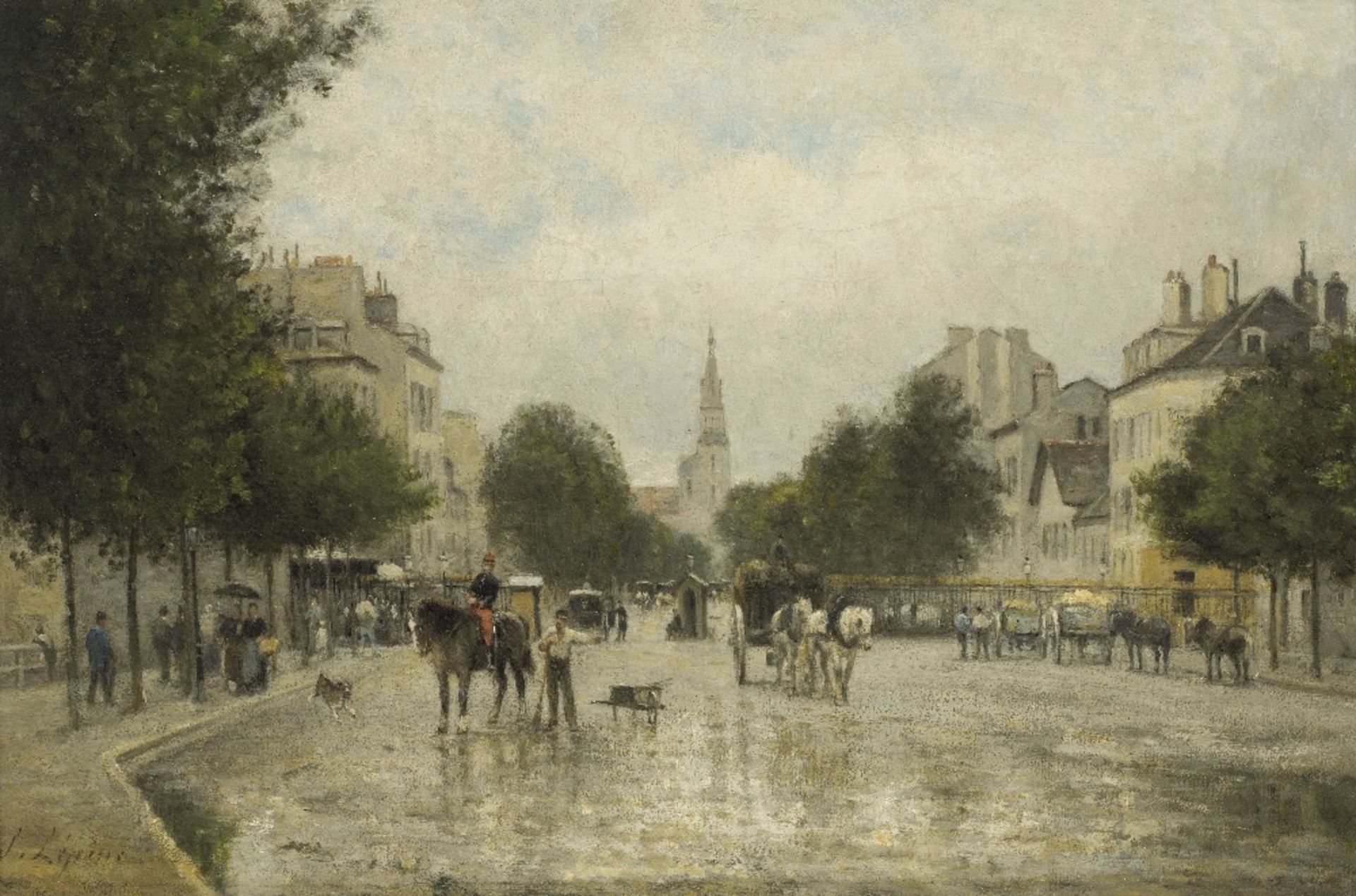 Stanislas L&#233;pine (French, 1835-1892) La Porte de Montrouge (Painted between 1867-72)