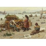 Antonio Ermolao Paoletti (Italian, 1834-1912) A Venetian fruit seller