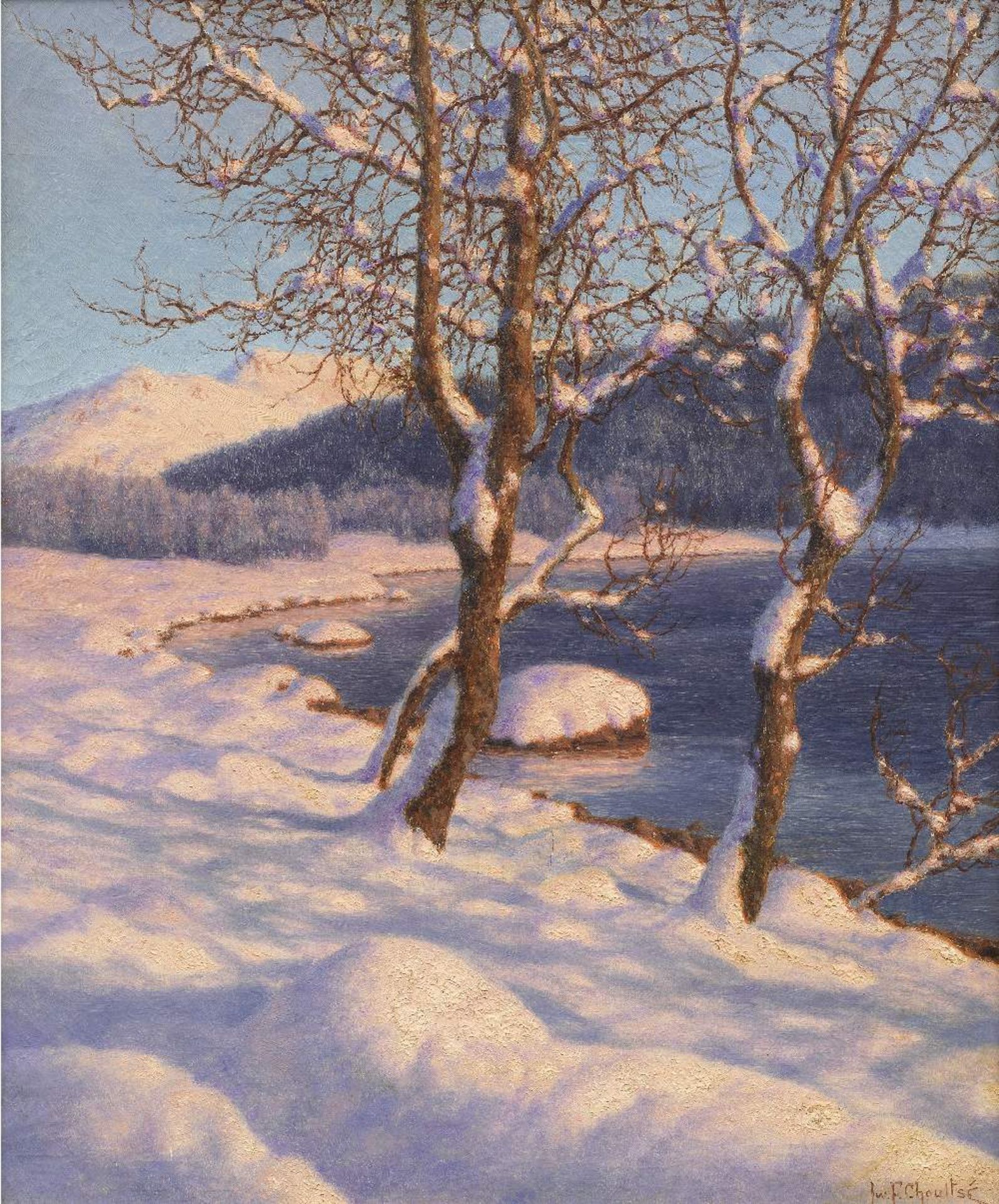 Ivan Fedorovich Choultse (Russian, 1874-1939) November evening, St Moritz