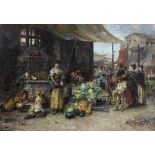 Cesare Auguste Detti (Italian, 1847-1914) Al mercato