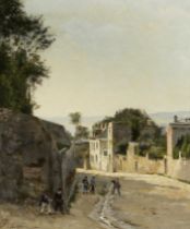 Stanislas L&#233;pine (French, 1835-1892) Montmartre, La Rue Cortot (Painted between 1872-76)