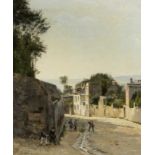 Stanislas L&#233;pine (French, 1835-1892) Montmartre, La Rue Cortot (Painted between 1872-76)