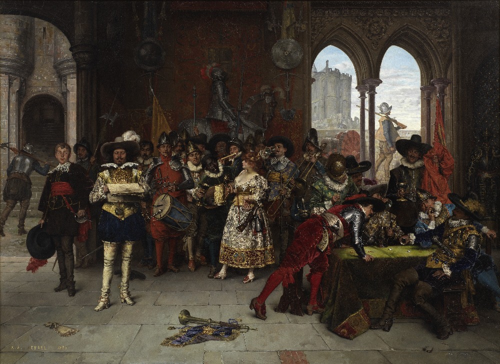 Adolphe Alexandre Lesrel (French, 1839-1929) Les mousquetaires du roi