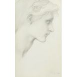 Sir Edward Coley Burne-Jones, Bt., ARA, RWS (British, 1833-1898) Study of the head of Dana&#235;...